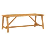 Garden Dining Table 206x100x74cm Solid Acacia Wood
