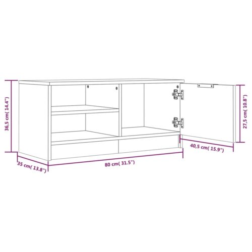 TV Cabinets 2pcs White 80x35x36.5cm Engineered Wood - Image 10
