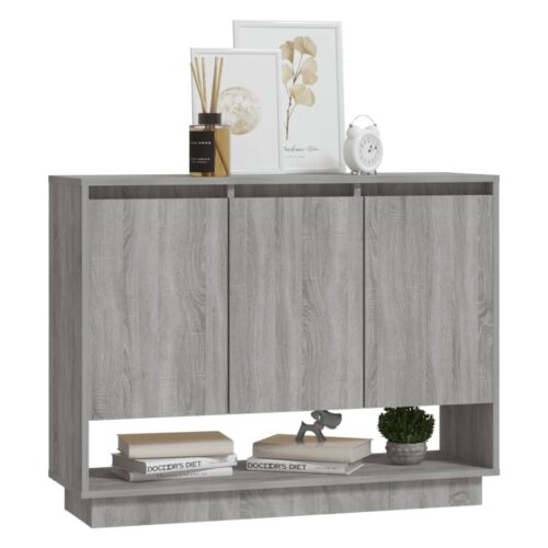 Sideboard Grey Sonoma 97x31x75cm Engineered Wood - Image 4