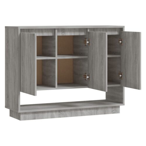 Sideboard Grey Sonoma 97x31x75cm Engineered Wood - Image 6
