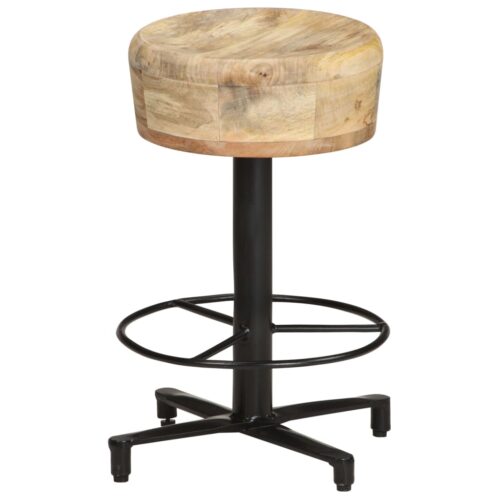 Bar Stools 2pcs 52cm Solid Mango Wood - Image 2