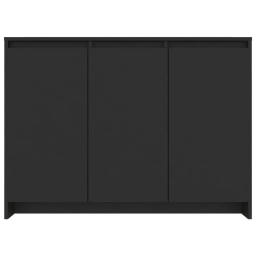 Sideboard Black 102x33x75cm Engineered Wood - Image 6