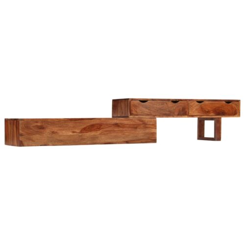 TV Cabinet Brown 200x30x35cm Solid Wood Sheesham - Image 2