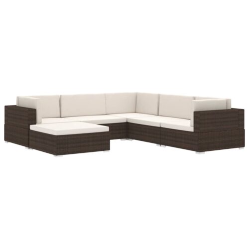 Sectional Middle Seat 1 pc with Cushions Poly Rattan Black - Image 7