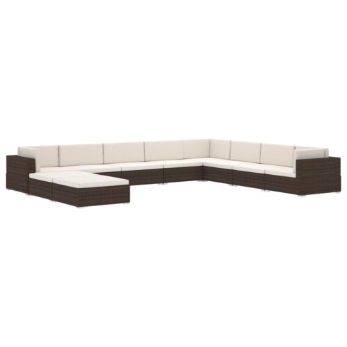 Sectional Middle Seat 1 pc with Cushions Poly Rattan Black - Image 8