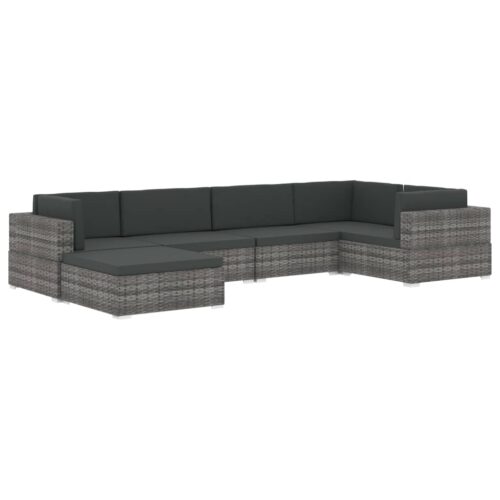 Sectional Middle Seat 1 pc with Cushions Poly Rattan Black - Image 9