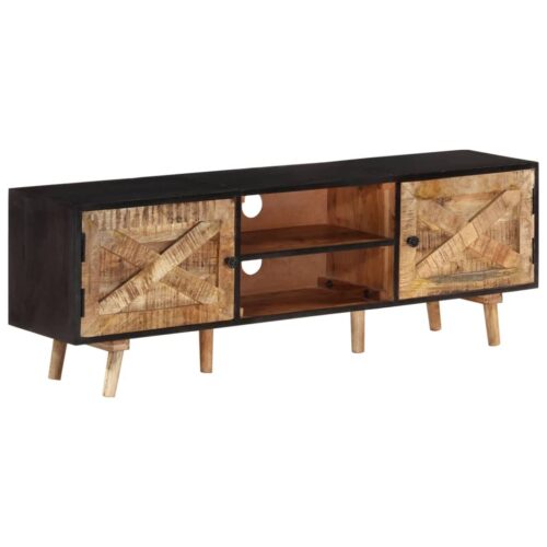 TV Cabinet 140x30x46cm Rough Mango Wood Solid Wood Acacia