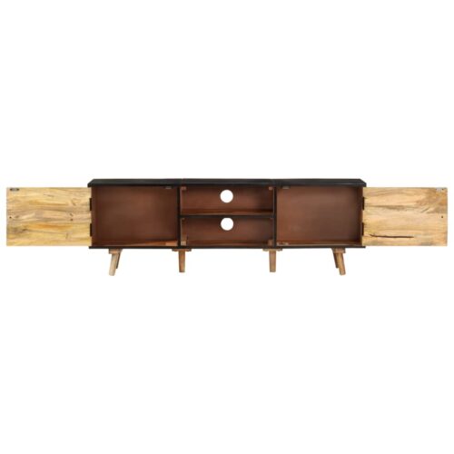TV Cabinet 140x30x46cm Rough Mango Wood Solid Wood Acacia - Image 3