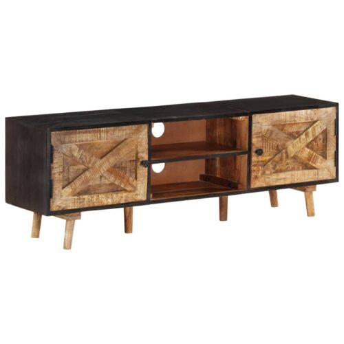 TV Cabinet 140x30x46cm Rough Mango Wood Solid Wood Acacia - Image 11