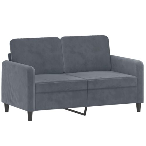 2-Seater Sofa Dark Grey 120cm Velvet - Image 2