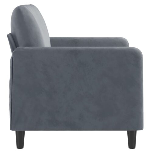 2-Seater Sofa Dark Grey 120cm Velvet - Image 4