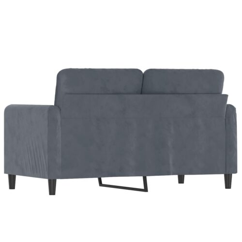 2-Seater Sofa Dark Grey 120cm Velvet - Image 5