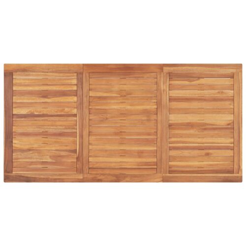 Garden Dining Table 160x80x77cm Solid Teak Wood - Image 4