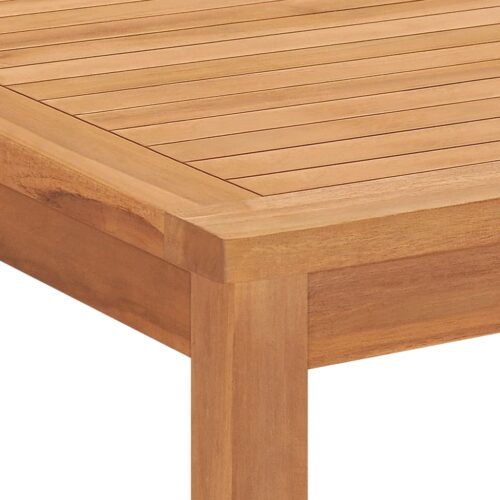 Garden Dining Table 160x80x77cm Solid Teak Wood - Image 5