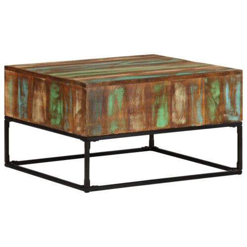 Coffee Table 68x68x41cm Solid Reclaimed Wood - Image 7