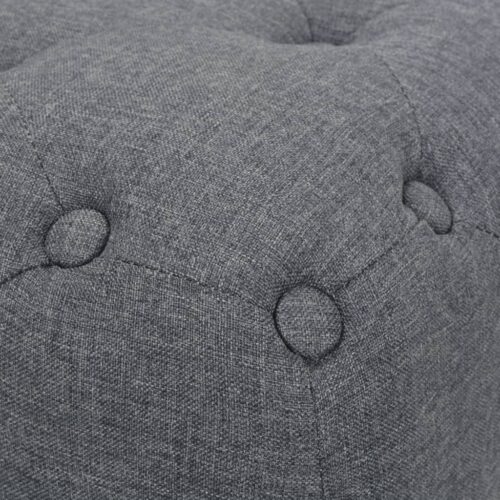 Pouffe Fabric 80x80x30cm Dark Grey - Image 4