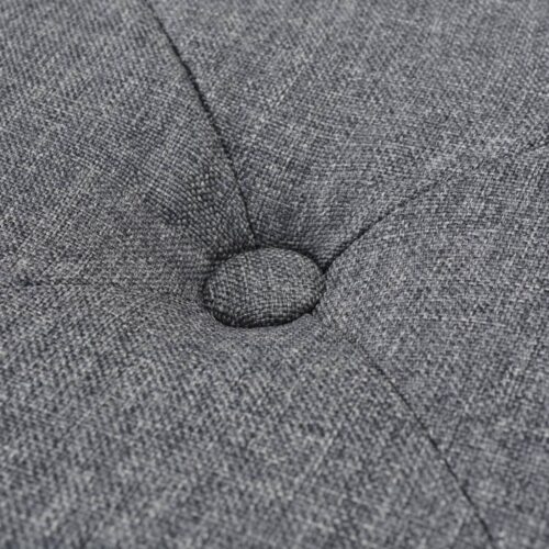 Pouffe Fabric 80x80x30cm Dark Grey - Image 5