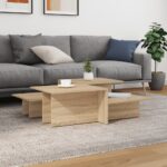 Coffee Tables 2pcs Sonoma Oak Engineered Wood