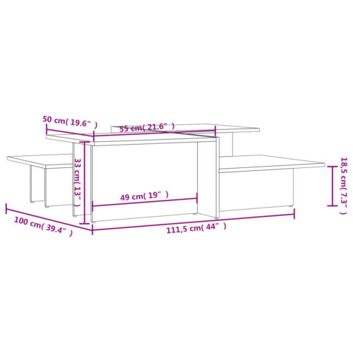 Coffee Tables 2pcs Sonoma Oak Engineered Wood - Image 8