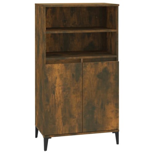 Highboard Smoked Oak 60x36x110cm Engineered Wood - Image 2