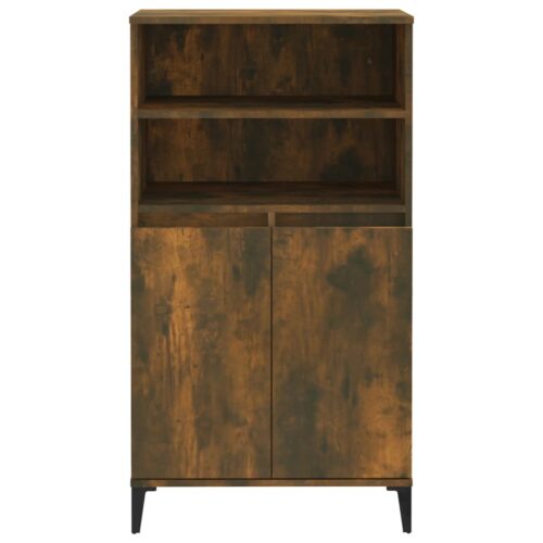 Highboard Smoked Oak 60x36x110cm Engineered Wood - Image 3