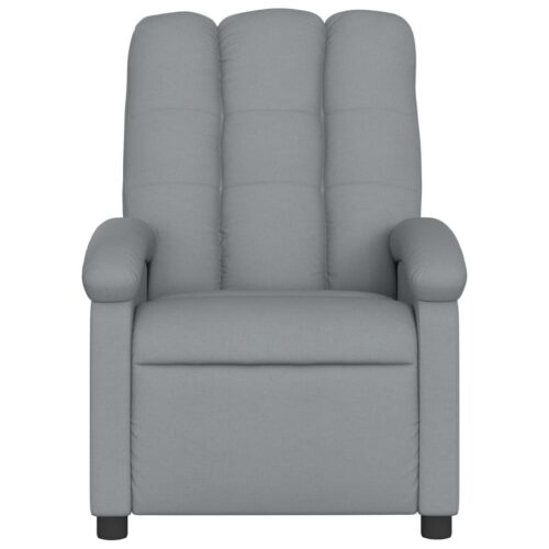 Electric Massage Recliner Chair Light Grey Fabric - Image 8