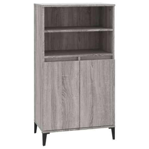 Highboard Grey Sonoma 60x36x110cm Engineered Wood - Image 2