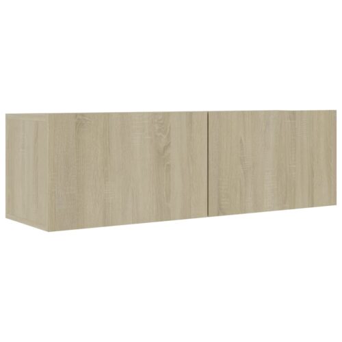 3-Piece TV Cabinet Entertainment Unit Stand Storage Table Cupboard Shelf Oak - Image 4