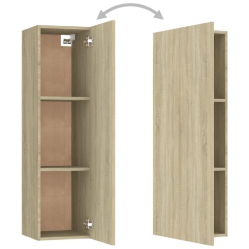 3-Piece TV Cabinet Entertainment Unit Stand Storage Table Cupboard Shelf Oak - Image 7
