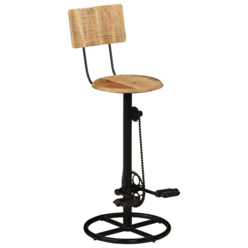 Bar Stools 2pcs Solid Wood Mango - Image 2