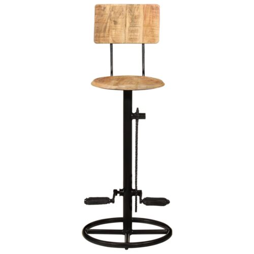 Bar Stools 2pcs Solid Wood Mango - Image 3