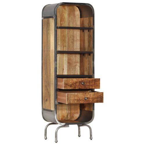 Highboard 40x30x126cm Solid Wood Mango - Image 3