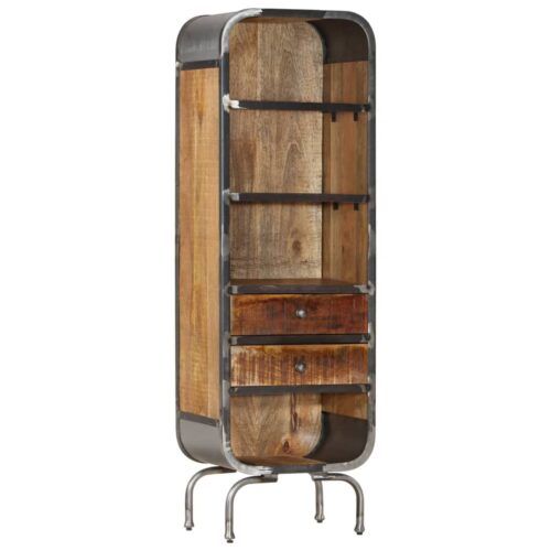 Highboard 40x30x126cm Solid Wood Mango - Image 11