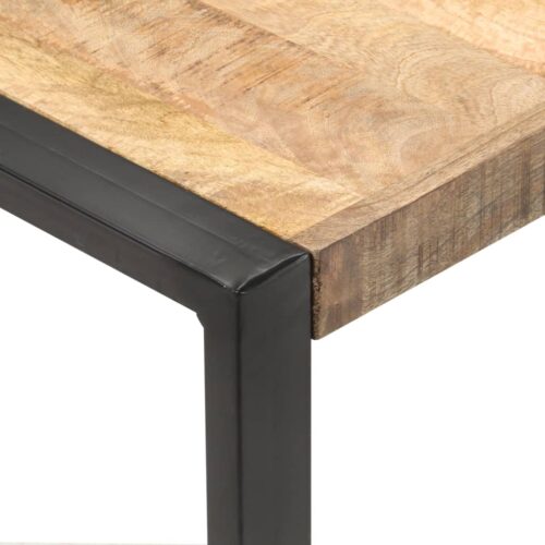 Coffee Table 120x120x40cm Solid Wood Mango - Image 4