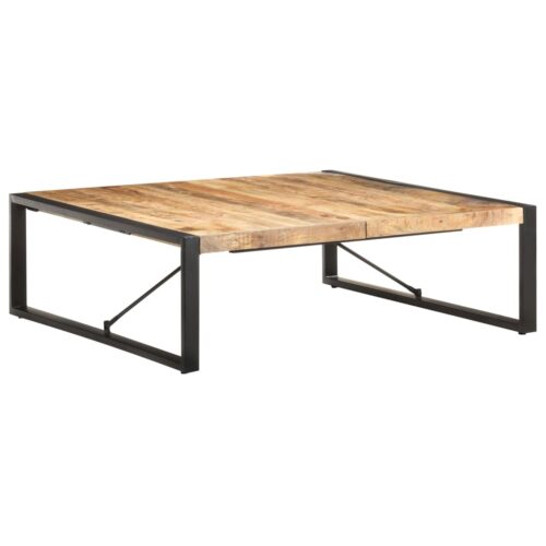 Coffee Table 120x120x40cm Solid Wood Mango - Image 9