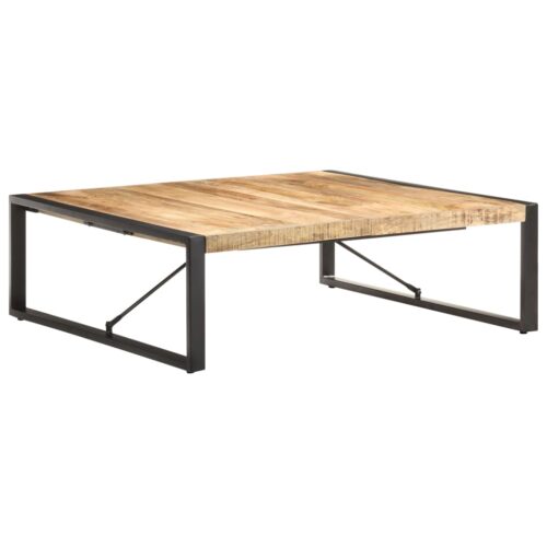 Coffee Table 120x120x40cm Solid Wood Mango - Image 10