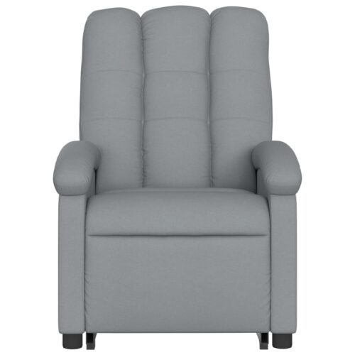Stand up Massage Recliner Chair Light Grey Fabric - Image 8