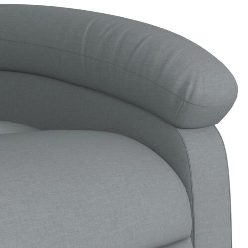 Stand up Massage Recliner Chair Light Grey Fabric - Image 10