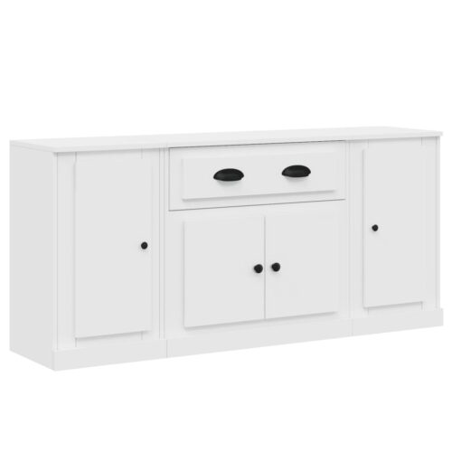 Sideboards 3pcs White Engineered Wood - Image 2