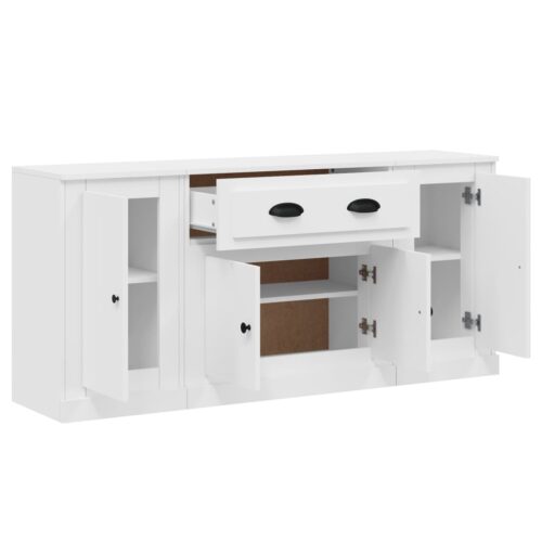 Sideboards 3pcs White Engineered Wood - Image 5
