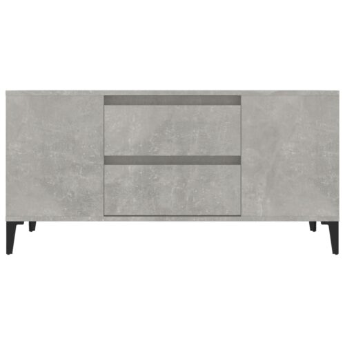 TV Cabinet Concrete Grey 102x44.5x50cm Engineered Wood - Image 6