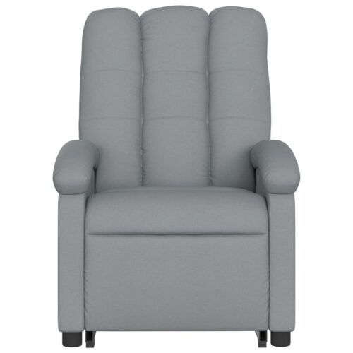 Electric Stand up Massage Recliner Chair Light Grey Fabric - Image 8
