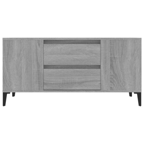 TV Cabinet Grey Sonoma 102x44.5x50cm Engineered Wood - Image 6