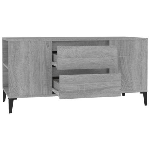 TV Cabinet Grey Sonoma 102x44.5x50cm Engineered Wood - Image 7