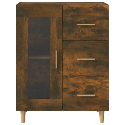 Sideboard Smoked Oak 69.5x34x90cm Engineered Wood - Image 6