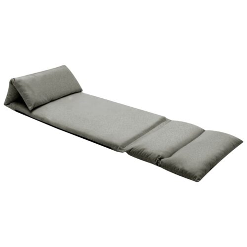 Folding Floor Chair Dark Grey Microfibre - Image 9