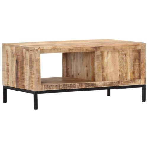 Coffee Table 88x50x42cm Solid Mango Wood - Image 3