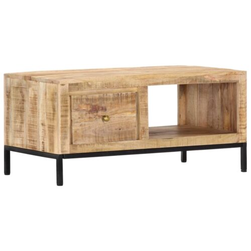 Coffee Table 88x50x42cm Solid Mango Wood - Image 8