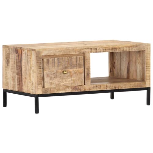 Coffee Table 88x50x42cm Solid Mango Wood - Image 9