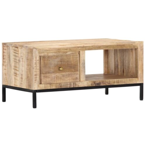 Coffee Table 88x50x42cm Solid Mango Wood - Image 10